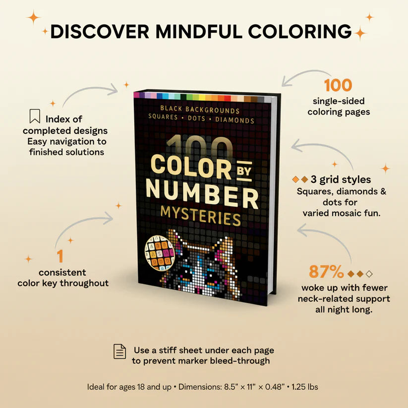100 Color by Number Mysteries Book